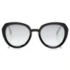 Jimmy Choo - Mace - Black Rounded Acetate Sunglasses with Glitter Detailing - Sunglasses - Jimmy Choo Eyewear - Avvenice