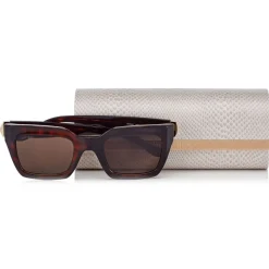 Jimmy Choo - Maika - Brown Cat Eye Sunglasses with Havana Frame - Jimmy Choo Eyewear - Avvenice