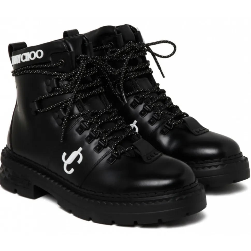 Jimmy Choo - Marlow Hiking Boots - Black White - Jimmy Choo Exclusive Luxury Collection - Avvenice