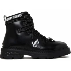 Jimmy Choo - Marlow Hiking Boots - Black White - Jimmy Choo Exclusive Luxury Collection - Avvenice