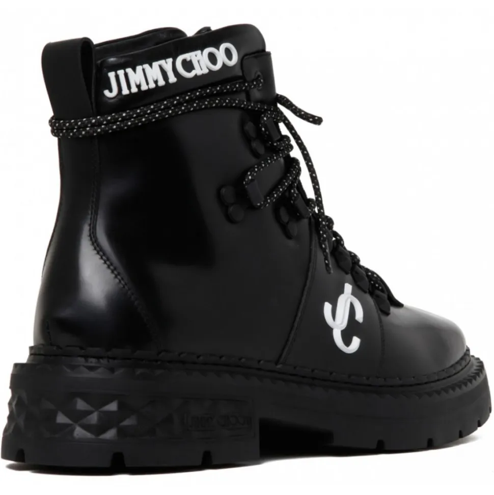 Jimmy Choo - Marlow Hiking Boots - Black White - Jimmy Choo Exclusive Luxury Collection - Avvenice