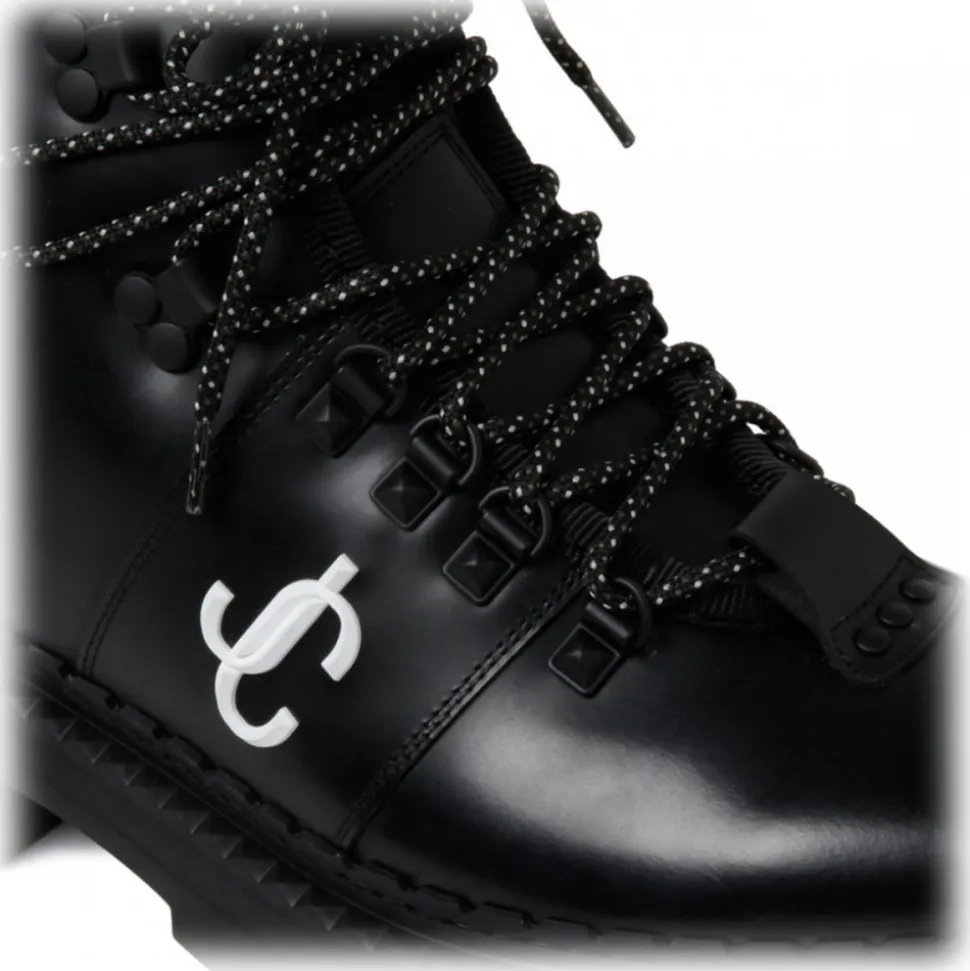 Jimmy Choo - Marlow Hiking Boots - Black White - Jimmy Choo Exclusive Luxury Collection - Avvenice