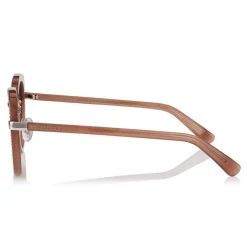 Jimmy Choo - Mori - Opal Nude Rounded Acetate Sunglasses with Stud Detailing - Sunglasses - Jimmy Choo Eyewear - Avvenice