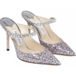 Jimmy Choo - Mules Bing 100 - Multicolor Silver - Jimmy Choo Exclusive Luxury Collection - Avvenice