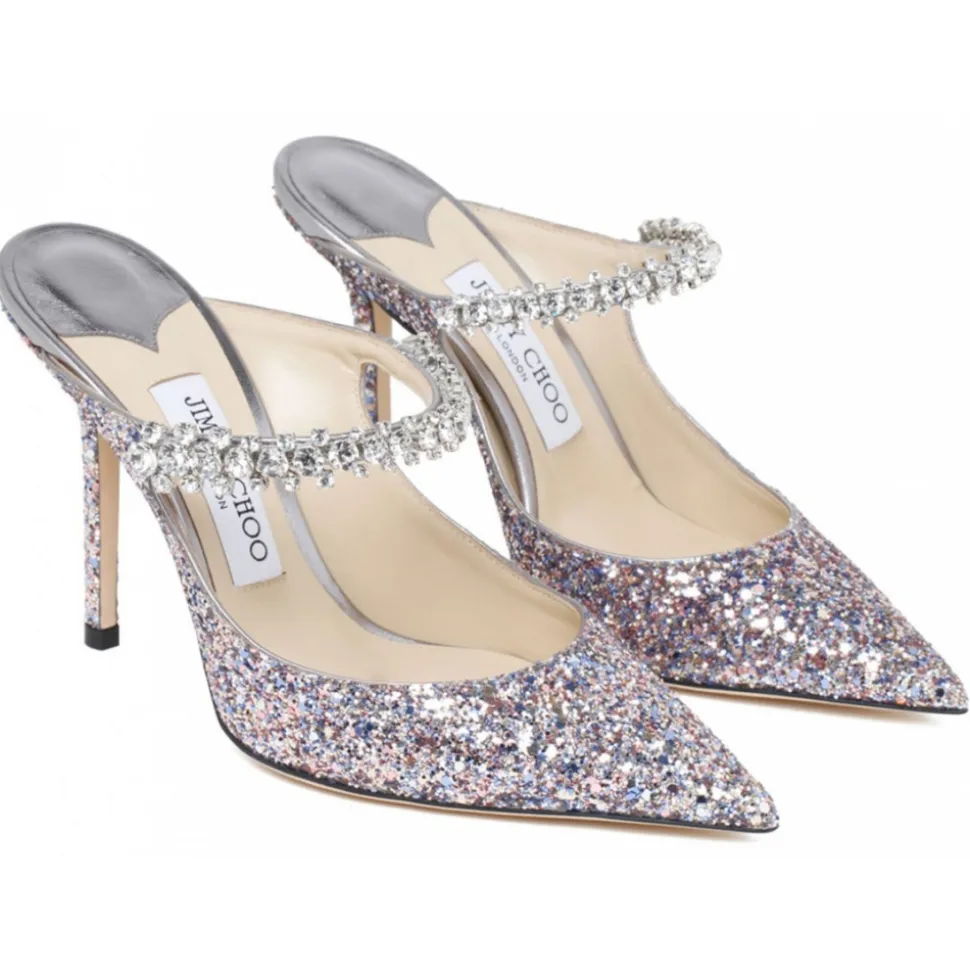 Jimmy Choo - Mules Bing 100 - Multicolor Silver - Jimmy Choo Exclusive Luxury Collection - Avvenice