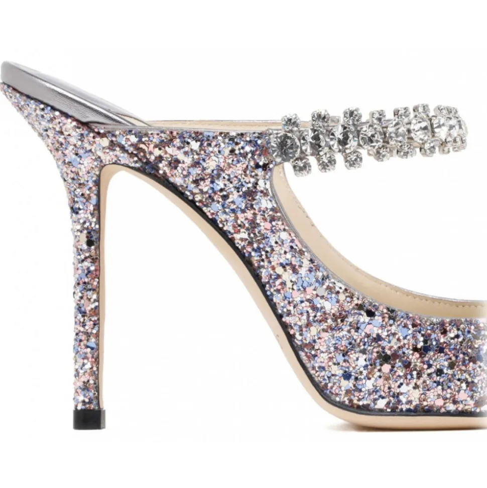 Jimmy Choo - Mules Bing 100 - Multicolor Silver - Jimmy Choo Exclusive Luxury Collection - Avvenice