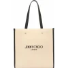 Jimmy Choo - N/S Tote Bag - Beige Black - Jimmy Choo Exclusive Luxury Collection - Avvenice