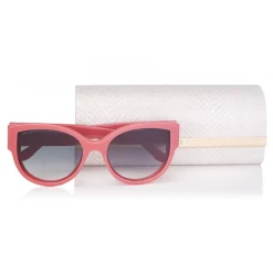 Jimmy Choo - Pollie - Pink Cat-Eye Sunglasses with Star Detailing - Sunglasses - Jimmy Choo Eyewear - Avvenice