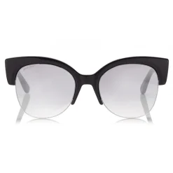 Jimmy Choo - Pryia - Nude Acetate Oval Frame Sunglasses with Glitter Detailing - Sunglasses - Jimmy Choo Eyewear - Avvenice