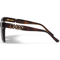 Jimmy Choo - Rikki - Brown Tortoiseshell Havana Cat Eye Sunglasses with Glittered Choo Logo - Jimmy Choo Eyewear - Avvenice
