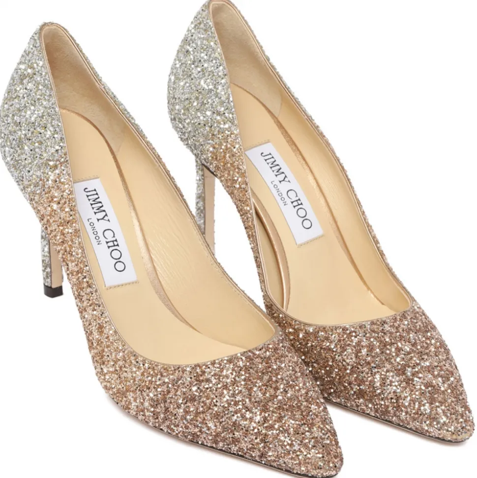 Jimmy Choo - Romy 85 Pumps - Silver Gold - Jimmy Choo Exclusive Luxury Collection - Avvenice