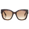 Jimmy Choo - Roxie - Dark Havana Oversized Sunglasses with Star Detailing - Sunglasses - Jimmy Choo Eyewear - Avvenice