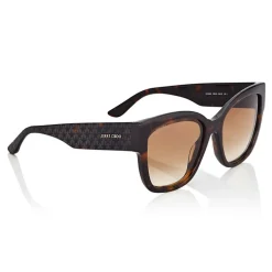 Jimmy Choo - Roxie - Dark Havana Oversized Sunglasses with Star Detailing - Sunglasses - Jimmy Choo Eyewear - Avvenice