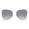 Jimmy Choo - Sheena - Gold Copper Metal Aviator Sunglasses - Jimmy Choo Eyewear - Avvenice