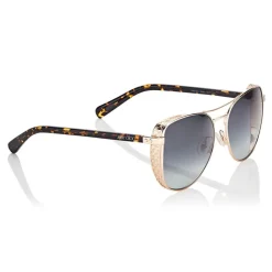 Jimmy Choo - Sheena - Gold Copper Metal Aviator Sunglasses - Jimmy Choo Eyewear - Avvenice