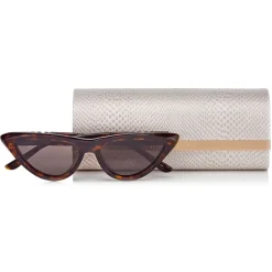 Jimmy Choo - Sparks - Brown Fashion Sunglasses with Dark Havana Frame - Jimmy Choo Eyewear - Avvenice
