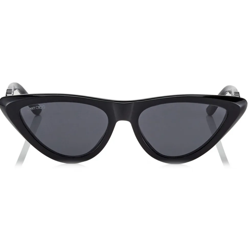 Jimmy Choo - Sparks - Grey Fashion Sunglasses with Black Frame - Jimmy Choo Eyewear - Avvenice