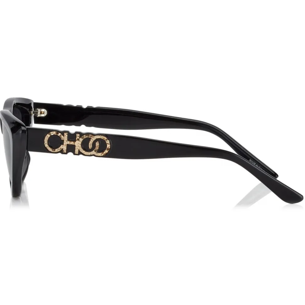 Jimmy Choo - Sparks - Grey Fashion Sunglasses with Black Frame - Jimmy Choo Eyewear - Avvenice