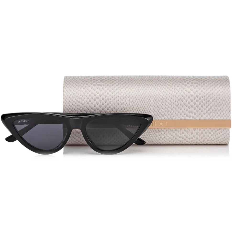 Jimmy Choo - Sparks - Grey Fashion Sunglasses with Black Frame - Jimmy Choo Eyewear - Avvenice