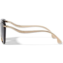 Jimmy Choo - Suvi - Dark Havana D-Frame Sunglasses with Brown Shaded Lenses - Jimmy Choo Eyewear - Avvenice
