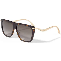Jimmy Choo - Suvi - Dark Havana D-Frame Sunglasses with Brown Shaded Lenses - Jimmy Choo Eyewear - Avvenice