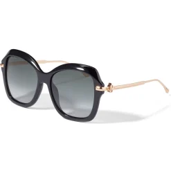 Jimmy Choo - Tessy - Black Square Sunglasses with Grey Shaded Lenses - Avvenice