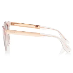 Jimmy Choo - Vivy - Pink Round Framed Sunglasses with Detachable Jewel Clip On - Sunglasses - Jimmy Choo Eyewear - Avvenice