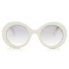 Jimmy Choo - Wendy - White Round Framed Sunglasses with Lurex Detailing - Sunglasses - Jimmy Choo Eyewear - Avvenice