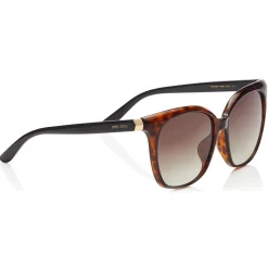 Jimmy Choo - Wilma - Brown Shaded Square Sunglasses with Havana Frame - Jimmy Choo Eyewear - Avvenice