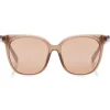 Jimmy Choo - Wilma - Pink Flash Silver Square Sunglasses with Nude Frame - Jimmy Choo Eyewear - Avvenice