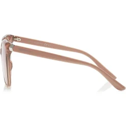 Jimmy Choo - Wilma - Pink Flash Silver Square Sunglasses with Nude Frame - Jimmy Choo Eyewear - Avvenice