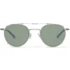 Jimmy Choo - Wynn - Grey Palladium Oval Sunglasses with Clip-On Silver Mirror Lenses - Avvenice