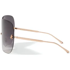 Jimmy Choo - Zelma - Copper Gold Metal Mask Sunglasses with Grey-Shaded Lenses - Jimmy Choo Eyewear - Avvenice