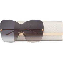 Jimmy Choo - Zelma - Copper Gold Metal Mask Sunglasses with Grey-Shaded Lenses - Jimmy Choo Eyewear - Avvenice