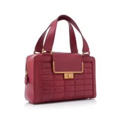 Jimmy Choo Vintage - Leather Handbag - Red - Python Leather Handbag - Luxury High Quality - Avvenice