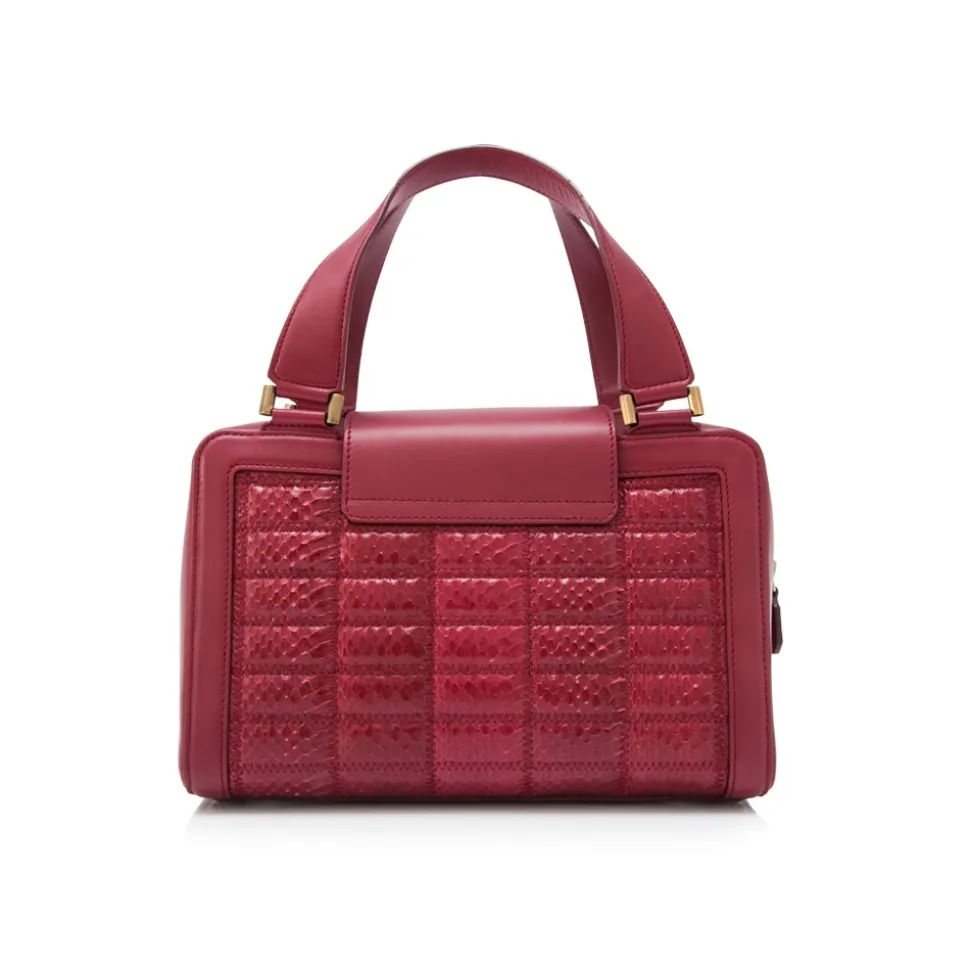 Jimmy Choo Vintage - Leather Handbag - Red - Python Leather Handbag - Luxury High Quality - Avvenice