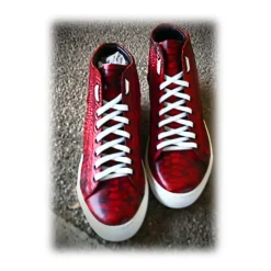 Jovanny Capri - Boot Sneakers Shoes - Patina Effect - Handmade in Italy - Leather Shoes - Luxury High Quality - Avvenice