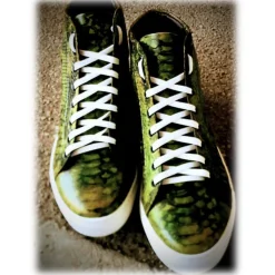 Jovanny Capri - Boot Sneakers Shoes - Patina Effect - Handmade in Italy - Leather Shoes - Luxury High Quality - Avvenice