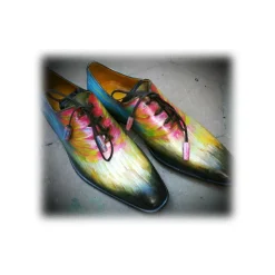 Jovanny Capri - Derby Shoes - Patina Effect - Handmade in Italy - Leather Shoes - Luxury High Quality - Avvenice
