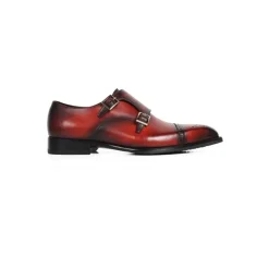 Jovanny Capri - Double Monk Shoes - Patina Effect - Handmade in Italy - Leather Shoes - Luxury High Quality - Avvenice