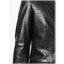 Jovanny Capri - Magnificent Jacket with Crocodile Motif - Leather Jacket - Luxury High Quality - Avvenice