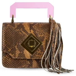 Kristina MC - Cloe Small Brown Snake - High Quality Leather - Avvenice