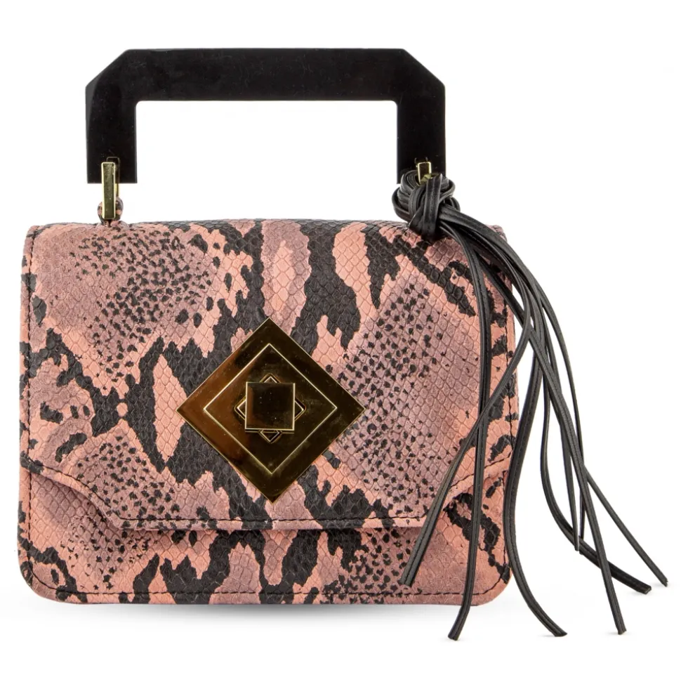 Kristina MC - Cloe Small Pink Snake - High Quality Leather - Avvenice