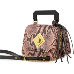 Kristina MC - Cloe Small Pink Snake - High Quality Leather - Avvenice