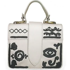Kristina MC - Mini Bag - Clutch Bag with Chain - Calfskin Leather Hand Cornely Maya Mexico - High Quality Leather - Avvenice