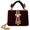 Kristina MC - Mini Bag Cahier - Clutch Bag with Chain - Velvet Gabardine Fabric - Red Burgundy - High Quality Craft - Avvenice