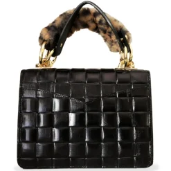 Kristina MC - Mini Bag Cahier - Clutch Bag with Chain - Punched Braided Calfskin - High Quality Leather Craft - Avvenice