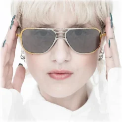 Kuboraum - Mask H54 - Gold Silver - H54 GS - Sunglasses - Kuboraum Eyewear - Avvenice