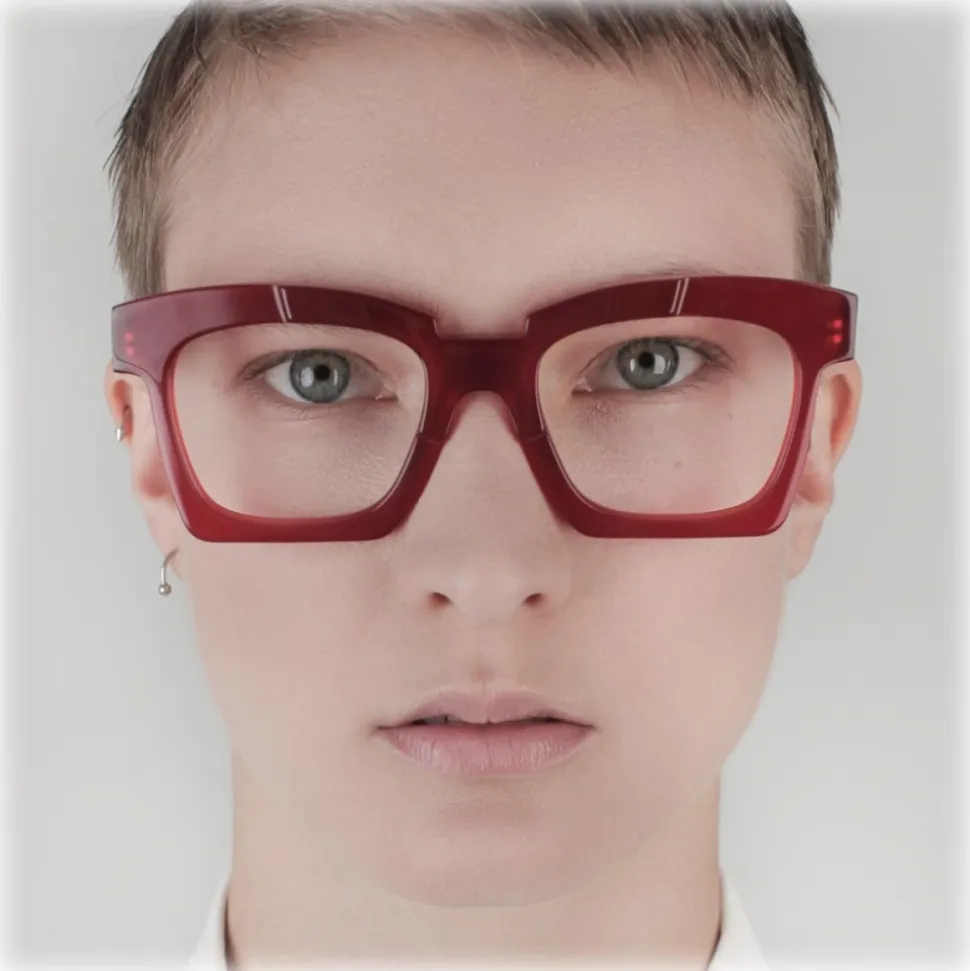 Kuboraum - Mask K5 - Burgundy - K5 BY - Optical Glasses - Kuboraum Eyewear - Avvenice