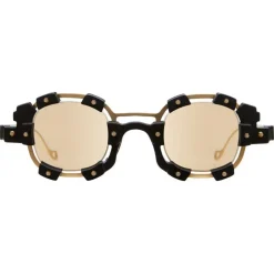Kuboraum - Mask V1 - Black & Gold - V1 GB - Sunglasses - Kuboraum Eyewear - Avvenice